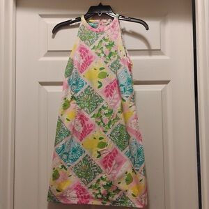 Vintage Lilly Pulitzer Sleeveless Halter Printed
Shift Dress Colorful Sun Size 6